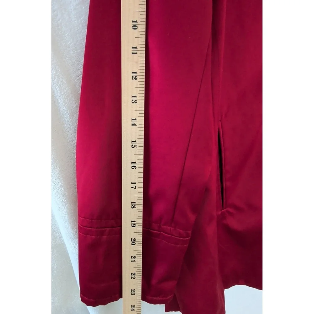 Dennis by Dennis Basso Jacket‎ Womens 1X Red Button Front Lined Spring Fall - Picture 11 of 11